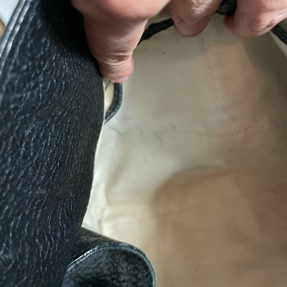 Michael Kors Black Leather Tote Shoulder Bag Woven - Picture 4 of 10